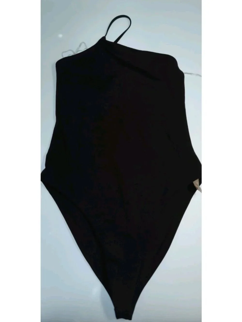 Alo Yoga Airlift Plie Bodysuit Black S One Shoulder High Cut Asymmetrical Strap